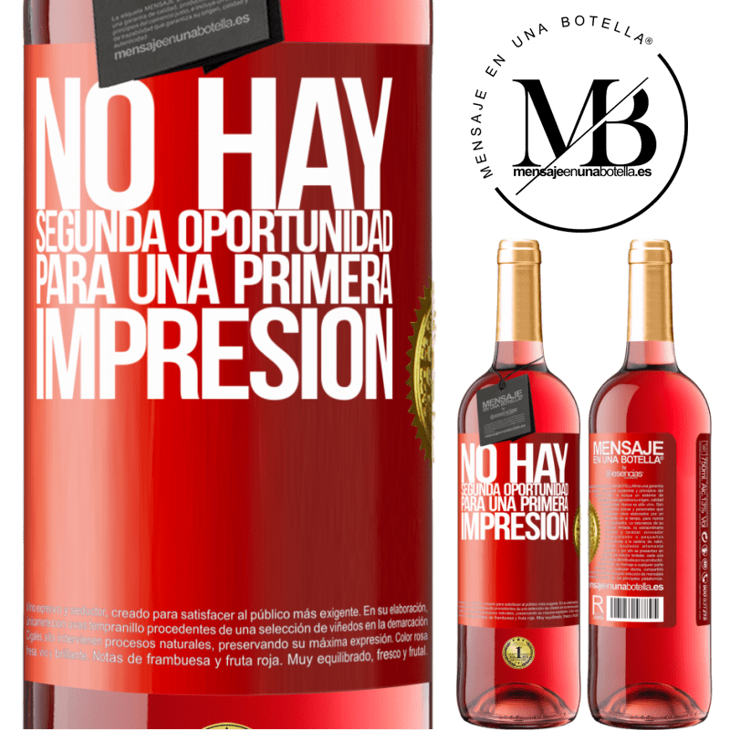 29,95 € Envío gratis | Vino Rosado Edición ROSÉ No hay una segunda oportunidad para una primera impresión Etiqueta Roja. Etiqueta personalizable Vino joven Cosecha 2025 Tempranillo