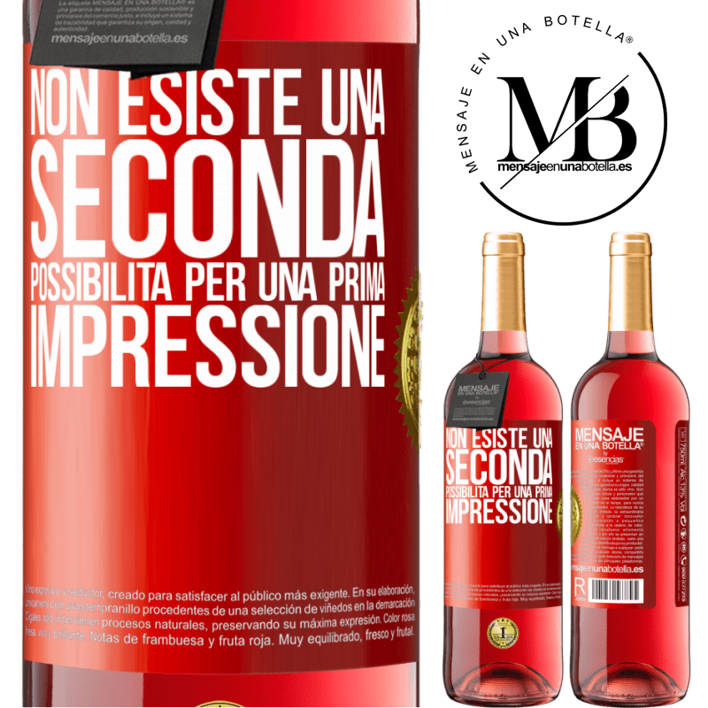 29,95 € Spedizione Gratuita | Vino rosato Edizione ROSÉ Non esiste una seconda possibilità per una prima impressione Etichetta Rossa. Etichetta personalizzabile Vino giovane Raccogliere 2024 Tempranillo