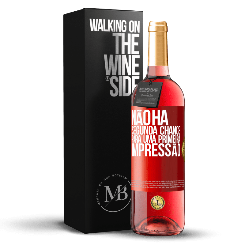 29,95 € Envio grátis | Vinho rosé Edição ROSÉ Não há segunda chance para uma primeira impressão Etiqueta Vermelha. Etiqueta personalizável Vinho jovem Colheita 2024 Tempranillo