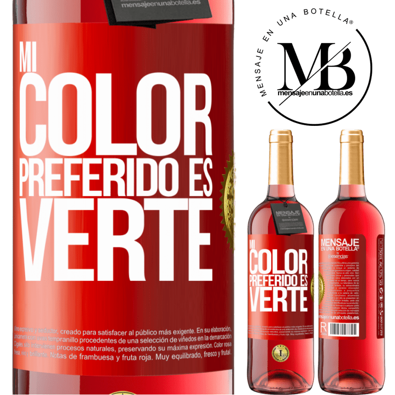 24,95 € Free Shipping | Rosé Wine ROSÉ Edition Mi color preferido es: verte Red Label. Customizable label Young wine Harvest 2021 Tempranillo