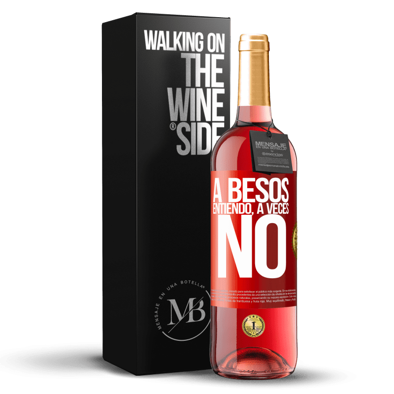 29,95 € Kostenloser Versand | Roséwein ROSÉ Ausgabe A besos entiendo, a veces no Rote Markierung. Anpassbares Etikett Junger Wein Ernte 2024 Tempranillo