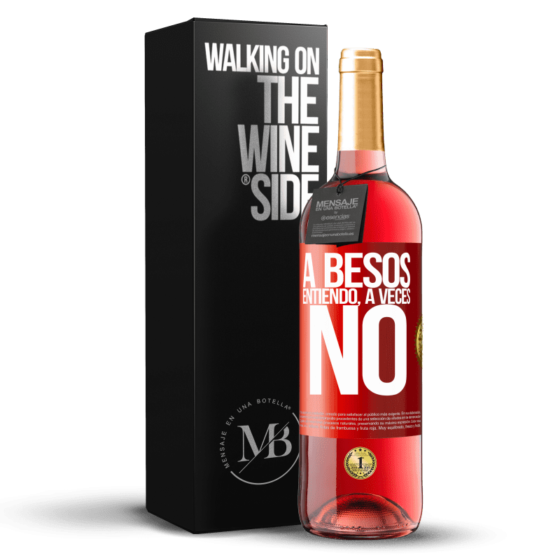 29,95 € Envio grátis | Vinho rosé Edição ROSÉ A besos entiendo, a veces no Etiqueta Vermelha. Etiqueta personalizável Vinho jovem Colheita 2024 Tempranillo