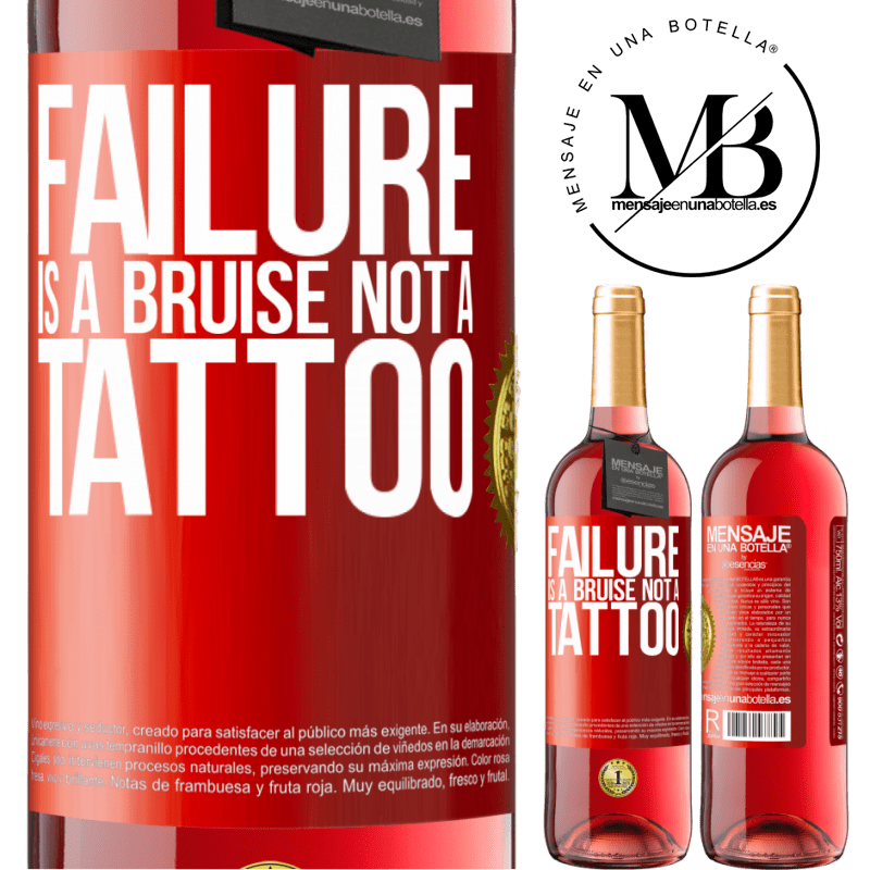 29,95 € Free Shipping | Rosé Wine ROSÉ Edition Failure is a bruise, not a tattoo Red Label. Customizable label Young wine Harvest 2024 Tempranillo