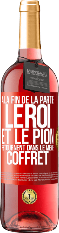 29,95 € Envoi gratuit | Vin rosé Édition ROSÉ A la fin de la partie le roi et le pion retournent dans le même coffret Étiquette Rouge. Étiquette personnalisable Vin jeune Récolte 2025 Tempranillo