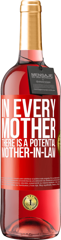 29,95 € | 桃红葡萄酒 ROSÉ版 每个母亲都有一个潜在的婆婆 红色标签. 可自定义的标签 青年酒 收成 2023 Tempranillo