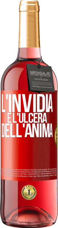 29,95 € | Vino rosato Edizione ROSÉ L'invidia è l'ulcera dell'anima Etichetta Rossa. Etichetta personalizzabile Vino giovane Raccogliere 2024 Tempranillo