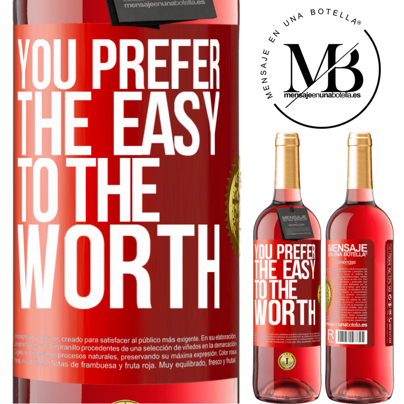 24,95 € Free Shipping | Rosé Wine ROSÉ Edition You prefer the easy to the worth Red Label. Customizable label Young wine Harvest 2021 Tempranillo