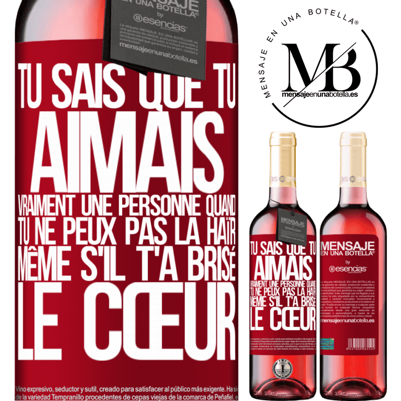 «Tu sais que tu aimais vraiment quelqu'un quand tu ne peux pas la haïr même si elle t'a brisé le cœur» Édition ROSÉ