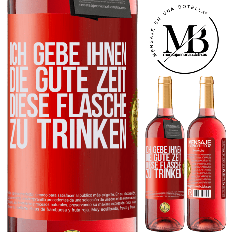 29,95 € Kostenloser Versand | Roséwein ROSÉ Ausgabe Ich schenken dir den schönen Moment, den wir verbringen werden, um diese Flasche zu trinken Rote Markierung. Anpassbares Etikett Junger Wein Ernte 2023 Tempranillo