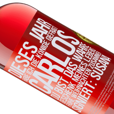 Einzigartige und Persönliche Ausdrücke. «Dieses Jahr habe ich die heiligen Könige um dich gebeten, Carlos, du bist das wahre Geschenk meines Lebens. Frohe Weihnachten zu» ROSÉ Ausgabe