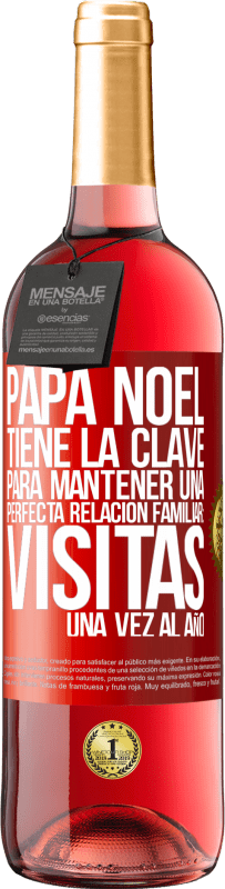 «Papá Noel tiene la clave para mantener una perfecta relación familiar: Visitas una vez al año» Edición ROSÉ