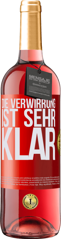 29,95 € Kostenloser Versand | Roséwein ROSÉ Ausgabe Die Verwirrung ist sehr klar Rote Markierung. Anpassbares Etikett Junger Wein Ernte 2024 Tempranillo