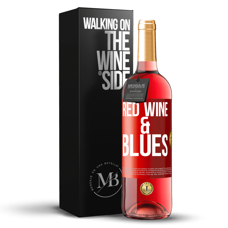 29,95 € Бесплатная доставка | Розовое вино Издание ROSÉ Red wine & Blues Красная метка. Настраиваемая этикетка Молодое вино Урожай 2024 Tempranillo