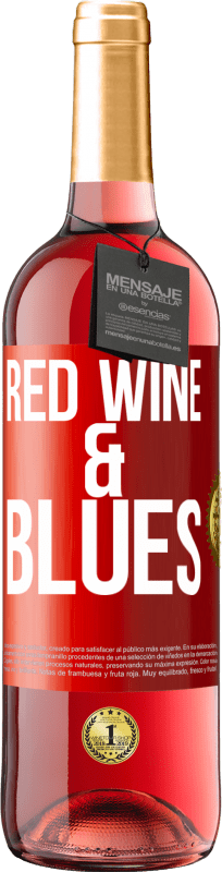 29,95 € Envio grátis | Vinho rosé Edição ROSÉ Red wine & Blues Etiqueta Vermelha. Etiqueta personalizável Vinho jovem Colheita 2023 Tempranillo