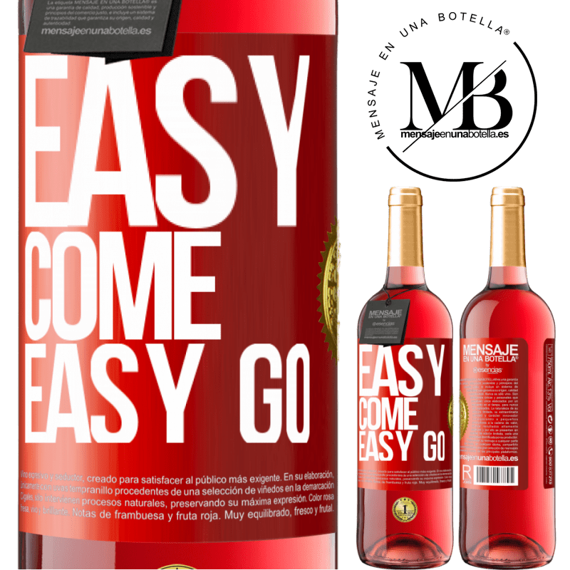 29,95 € Free Shipping | Rosé Wine ROSÉ Edition Easy come, easy go Red Label. Customizable label Young wine Harvest 2022 Tempranillo