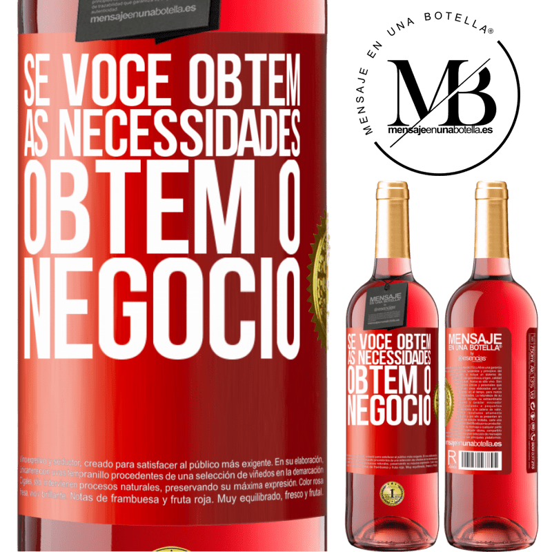 29,95 € Envio grátis | Vinho rosé Edição ROSÉ Se você obtém as necessidades, obtém o negócio Etiqueta Vermelha. Etiqueta personalizável Vinho jovem Colheita 2024 Tempranillo