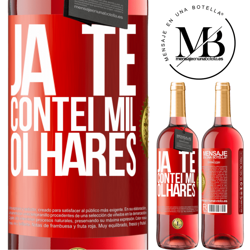 29,95 € Envio grátis | Vinho rosé Edição ROSÉ Já te contei mil olhares Etiqueta Vermelha. Etiqueta personalizável Vinho jovem Colheita 2023 Tempranillo