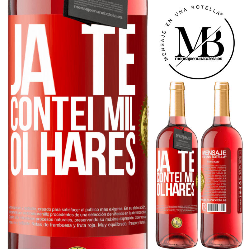 29,95 € Envio grátis | Vinho rosé Edição ROSÉ Já te contei mil olhares Etiqueta Vermelha. Etiqueta personalizável Vinho jovem Colheita 2025 Tempranillo