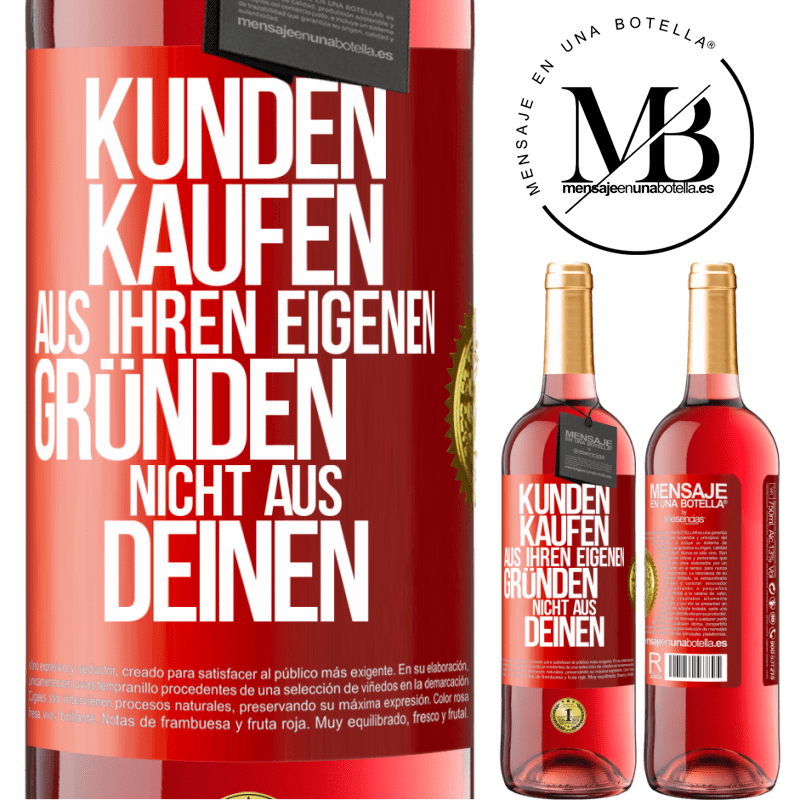 29,95 € Kostenloser Versand | Roséwein ROSÉ Ausgabe Kunden kaufen aus ihren eigenen Gründen, nicht aus Deinen Rote Markierung. Anpassbares Etikett Junger Wein Ernte 2023 Tempranillo