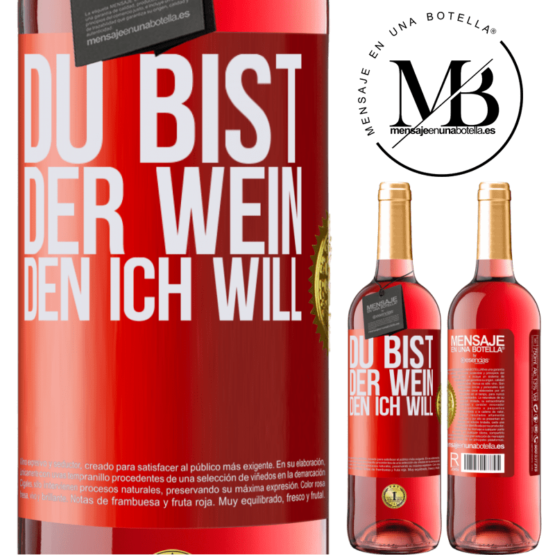 29,95 € Kostenloser Versand | Roséwein ROSÉ Ausgabe Du bist der Wein, den ich will Rote Markierung. Anpassbares Etikett Junger Wein Ernte 2023 Tempranillo