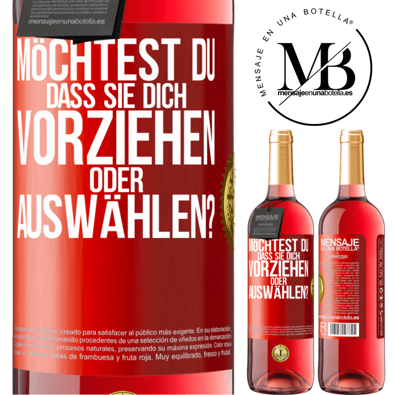 29,95 € Kostenloser Versand | Roséwein ROSÉ Ausgabe Möchtest du, dass sie dich vorziehen oder auswählen? Rote Markierung. Anpassbares Etikett Junger Wein Ernte 2024 Tempranillo