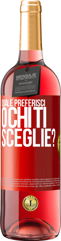 29,95 € Spedizione Gratuita | Vino rosato Edizione ROSÉ quale preferisci o chi ti sceglie? Etichetta Rossa. Etichetta personalizzabile Vino giovane Raccogliere 2025 Tempranillo