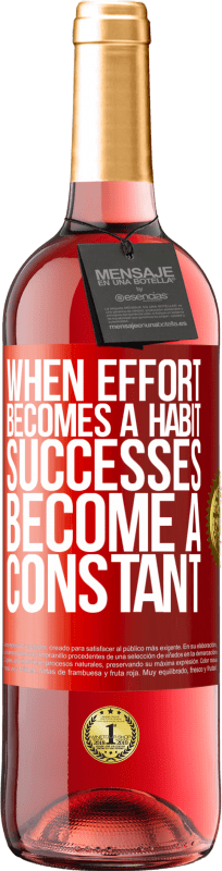 «When effort becomes a habit, successes become a constant» ROSÉ Edition