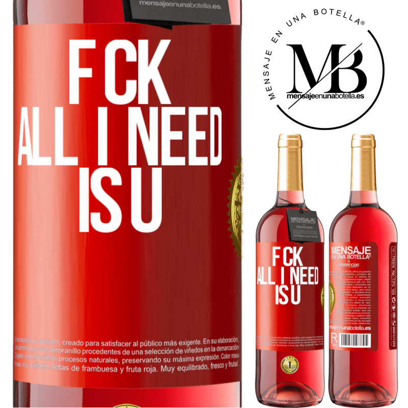 29,95 € Free Shipping | Rosé Wine ROSÉ Edition F CK. All I need is U Red Label. Customizable label Young wine Harvest 2022 Tempranillo