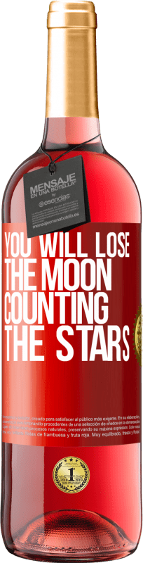 29,95 € 免费送货 | 桃红葡萄酒 ROSÉ版 您将失去数星星的月亮 红色标签. 可自定义的标签 青年酒 收成 2023 Tempranillo
