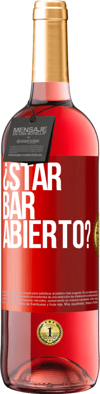 29,95 € | Vinho rosé Edição ROSÉ ¿STAR BAR abierto? Etiqueta Vermelha. Etiqueta personalizável Vinho jovem Colheita 2024 Tempranillo