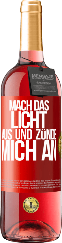 29,95 € | Roséwein ROSÉ Ausgabe Mach das Licht aus und zünde mich an Rote Markierung. Anpassbares Etikett Junger Wein Ernte 2025 Tempranillo