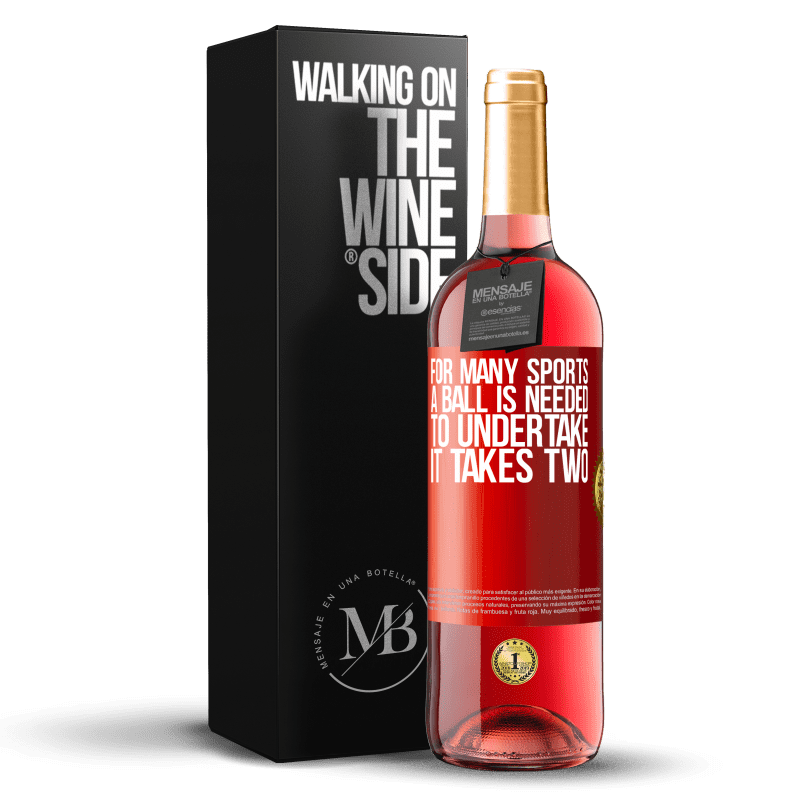 29,95 € Free Shipping | Rosé Wine ROSÉ Edition For many sports a ball is needed. To undertake, it takes two Red Label. Customizable label Young wine Harvest 2021 Tempranillo
