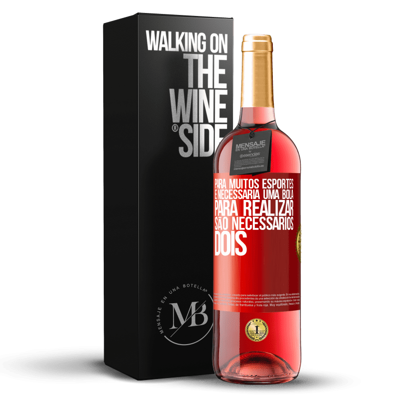 29,95 € Envio grátis | Vinho rosé Edição ROSÉ Para muitos esportes, é necessária uma bola. Para realizar, são necessários dois Etiqueta Vermelha. Etiqueta personalizável Vinho jovem Colheita 2025 Tempranillo