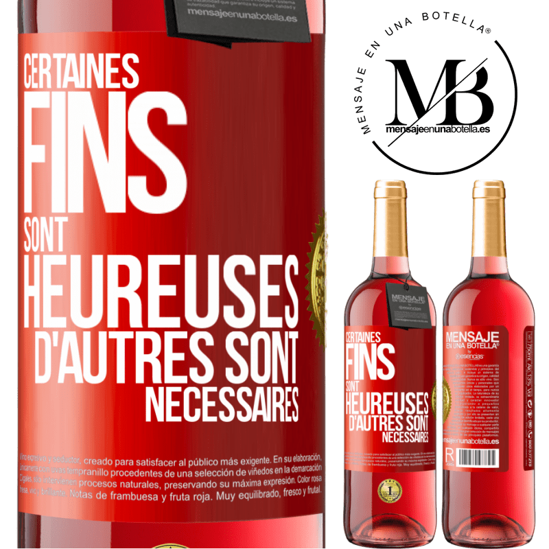 29,95 € Envoi gratuit | Vin rosé Édition ROSÉ Certaines fins sont heureuses. D'autres sont nécessaires Étiquette Rouge. Étiquette personnalisable Vin jeune Récolte 2024 Tempranillo