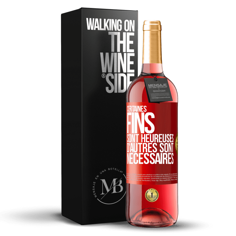 29,95 € Envoi gratuit | Vin rosé Édition ROSÉ Certaines fins sont heureuses. D'autres sont nécessaires Étiquette Rouge. Étiquette personnalisable Vin jeune Récolte 2024 Tempranillo