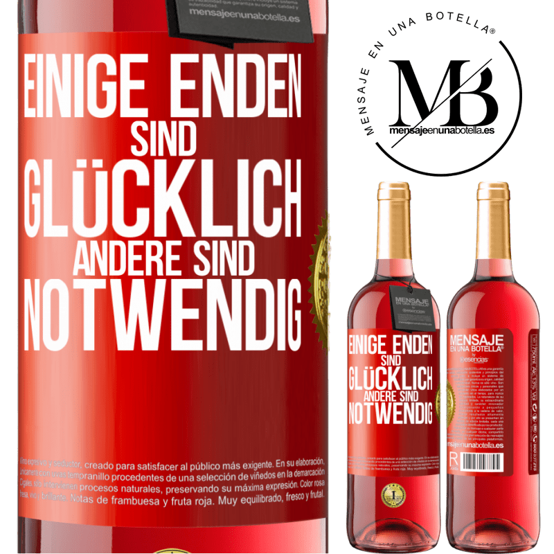 29,95 € Kostenloser Versand | Roséwein ROSÉ Ausgabe Einige Enden sind. glücklich Andere sind notwendig Rote Markierung. Anpassbares Etikett Junger Wein Ernte 2024 Tempranillo