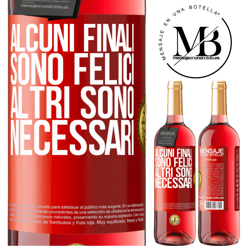 29,95 € Spedizione Gratuita | Vino rosato Edizione ROSÉ Alcuni finali sono felici. Altri sono necessari Etichetta Rossa. Etichetta personalizzabile Vino giovane Raccogliere 2024 Tempranillo