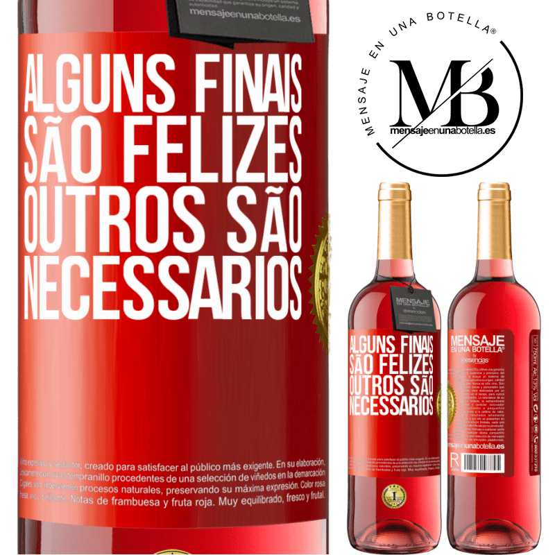 29,95 € Envio grátis | Vinho rosé Edição ROSÉ Alguns finais são felizes. Outros são necessários Etiqueta Vermelha. Etiqueta personalizável Vinho jovem Colheita 2024 Tempranillo
