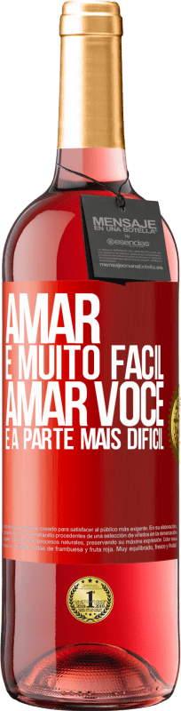 29,95 € | Vinho rosé Edição ROSÉ Amar é muito fácil, amar você é a parte mais difícil Etiqueta Vermelha. Etiqueta personalizável Vinho jovem Colheita 2024 Tempranillo