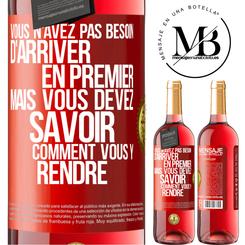 29,95 € Envoi gratuit | Vin rosé Édition ROSÉ Vous n'avez pas besoin d'arriver en premier, mais vous devez savoir comment vous y rendre Étiquette Rouge. Étiquette personnalisable Vin jeune Récolte 2024 Tempranillo