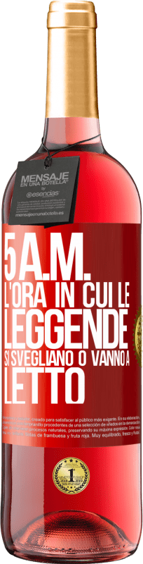 29,95 € | Vino rosato Edizione ROSÉ 5 A.M. L'ora in cui le leggende si svegliano o vanno a letto Etichetta Rossa. Etichetta personalizzabile Vino giovane Raccogliere 2025 Tempranillo