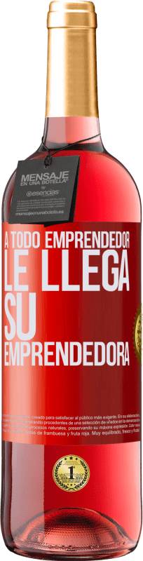 29,95 € | Vino Rosado Edición ROSÉ A todo emprendedor le llega su emprendedora Etiqueta Roja. Etiqueta personalizable Vino joven Cosecha 2025 Tempranillo