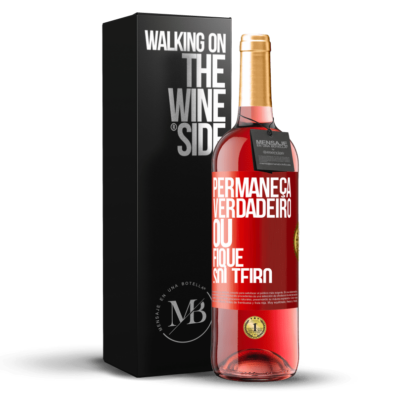 29,95 € Envio grátis | Vinho rosé Edição ROSÉ Permaneça verdadeiro ou fique solteiro Etiqueta Vermelha. Etiqueta personalizável Vinho jovem Colheita 2025 Tempranillo