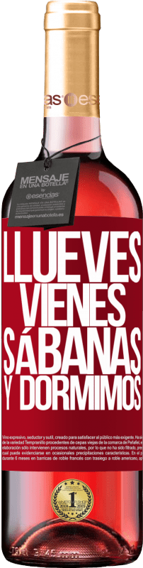 29,95 € | Vin rosé Édition ROSÉ Llueves, vienes, sábanas y dormimos Étiquette Rouge. Étiquette personnalisable Vin jeune Récolte 2024 Tempranillo