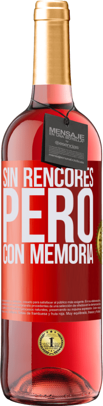 29,95 € | Vino Rosado Edición ROSÉ Sin rencores, pero con memoria Etiqueta Roja. Etiqueta personalizable Vino joven Cosecha 2025 Tempranillo