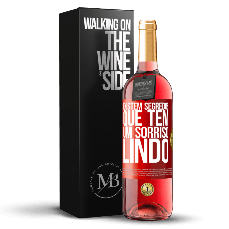 29,95 € Envio grátis | Vinho rosé Edição ROSÉ Existem segredos que têm um sorriso lindo Etiqueta Vermelha. Etiqueta personalizável Vinho jovem Colheita 2024 Tempranillo