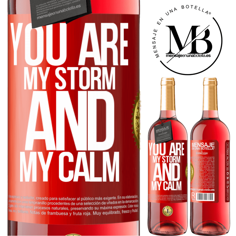 29,95 € Free Shipping | Rosé Wine ROSÉ Edition You are my storm and my calm Red Label. Customizable label Young wine Harvest 2023 Tempranillo