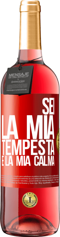 29,95 € Spedizione Gratuita | Vino rosato Edizione ROSÉ Sei la mia tempesta e la mia calma Etichetta Rossa. Etichetta personalizzabile Vino giovane Raccogliere 2024 Tempranillo