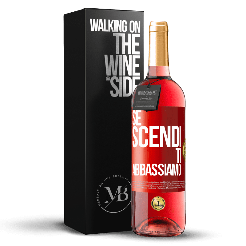 29,95 € Spedizione Gratuita | Vino rosato Edizione ROSÉ Se scendi, ti abbassiamo Etichetta Rossa. Etichetta personalizzabile Vino giovane Raccogliere 2025 Tempranillo