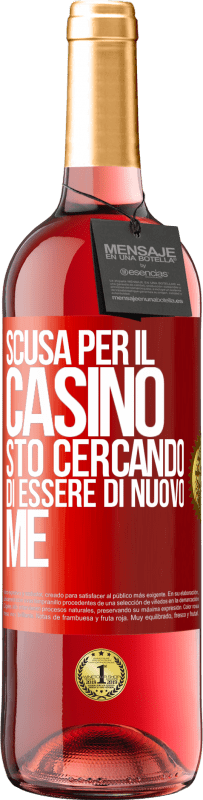 29,95 € | Vino rosato Edizione ROSÉ Scusa per il casino, sto cercando di essere di nuovo me Etichetta Rossa. Etichetta personalizzabile Vino giovane Raccogliere 2024 Tempranillo